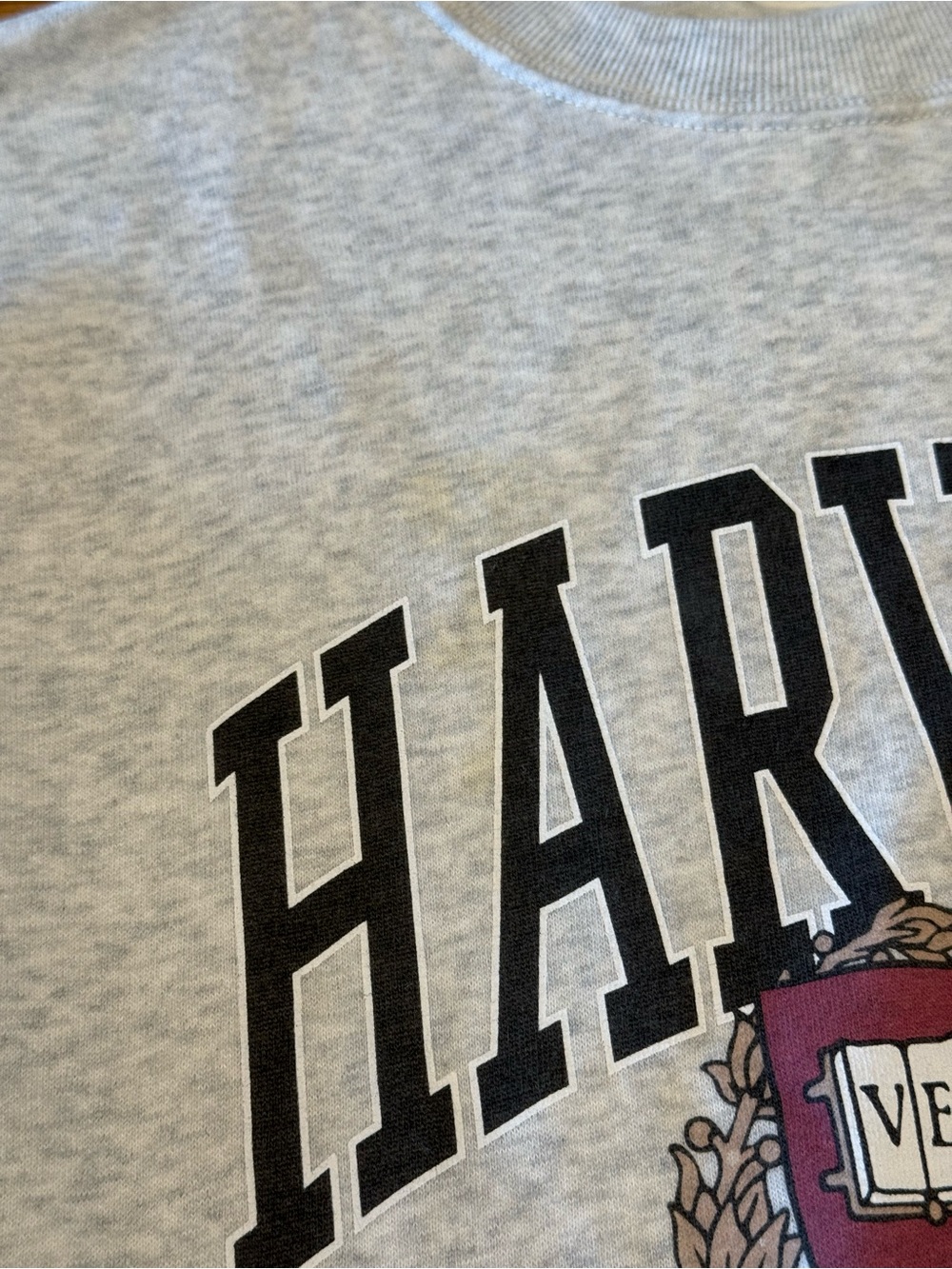 Abercrombie & Fitch Light Gray Harvard Crewneck Sweatshirt Size XS - Picture 3 of 6